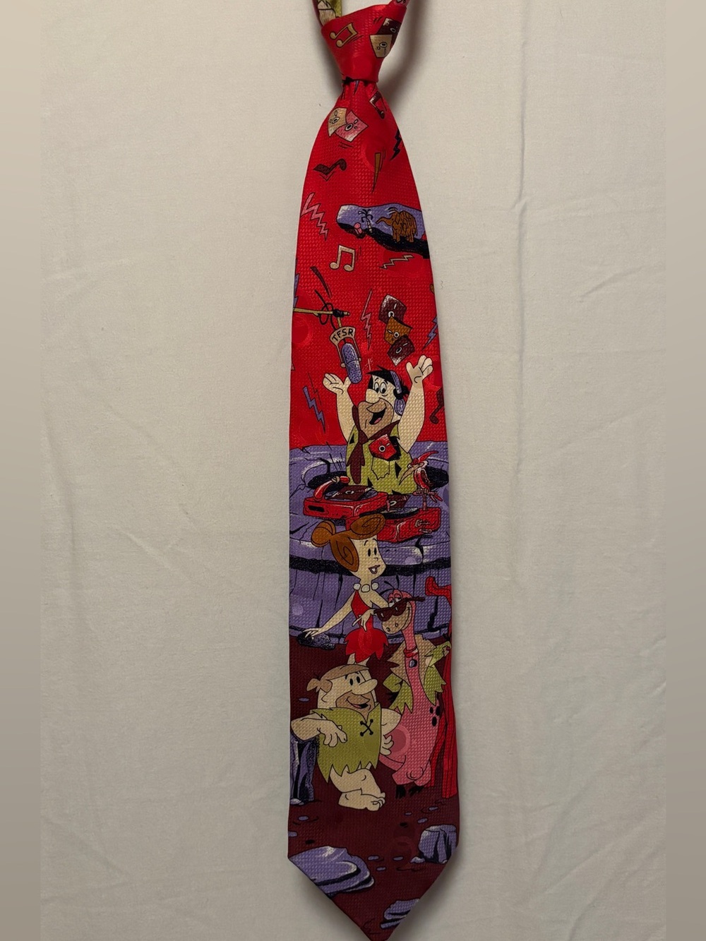 1990’s The flinstones Hanna barbera novelty tie 100% silk